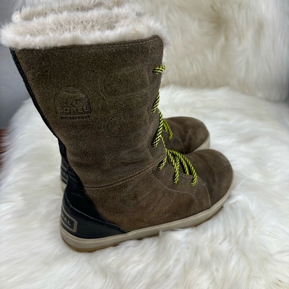 SOREL GLACY LACE UP WINTER BOOTS SIZE 6 - Picture 4 of 12